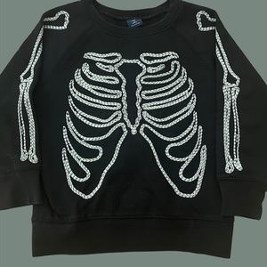 Gap Boys Skeleton Bones Sweatshirt 4/5 halloween costume